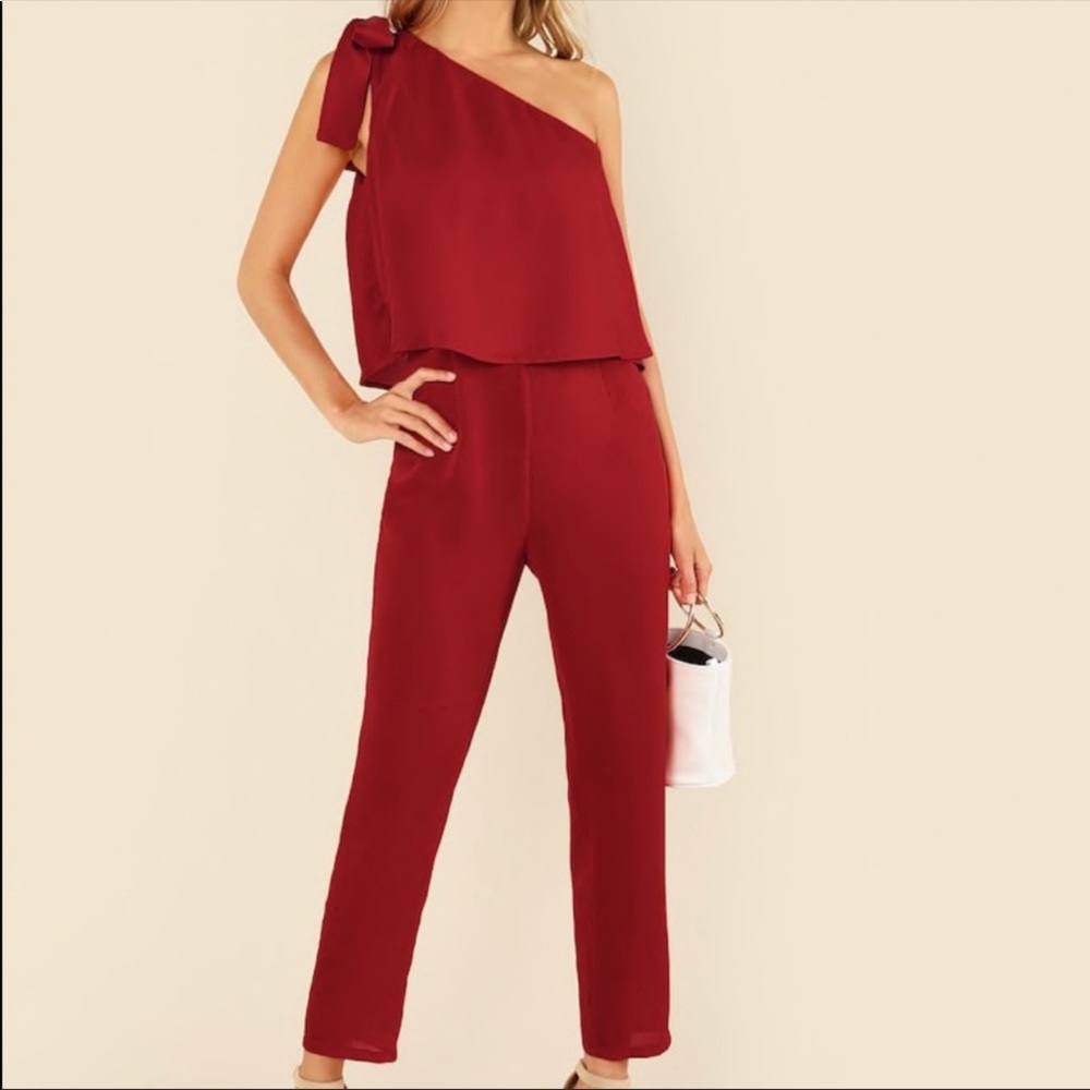 Shein one shoulder jumpsuit